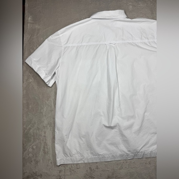 Madewell Women’s White Signature Poplin Short-Sleeve Button-Down Shirt Large - Picture 12 of 16